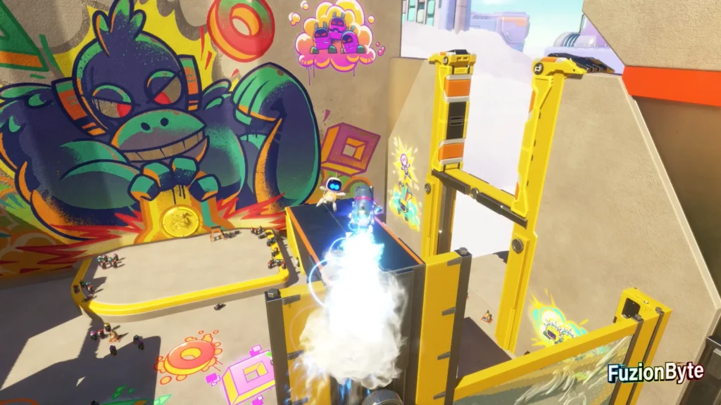 Astro Bot Gorilla Nebula Construction Derby Bot Locations Bot 3 Boost to the third platform