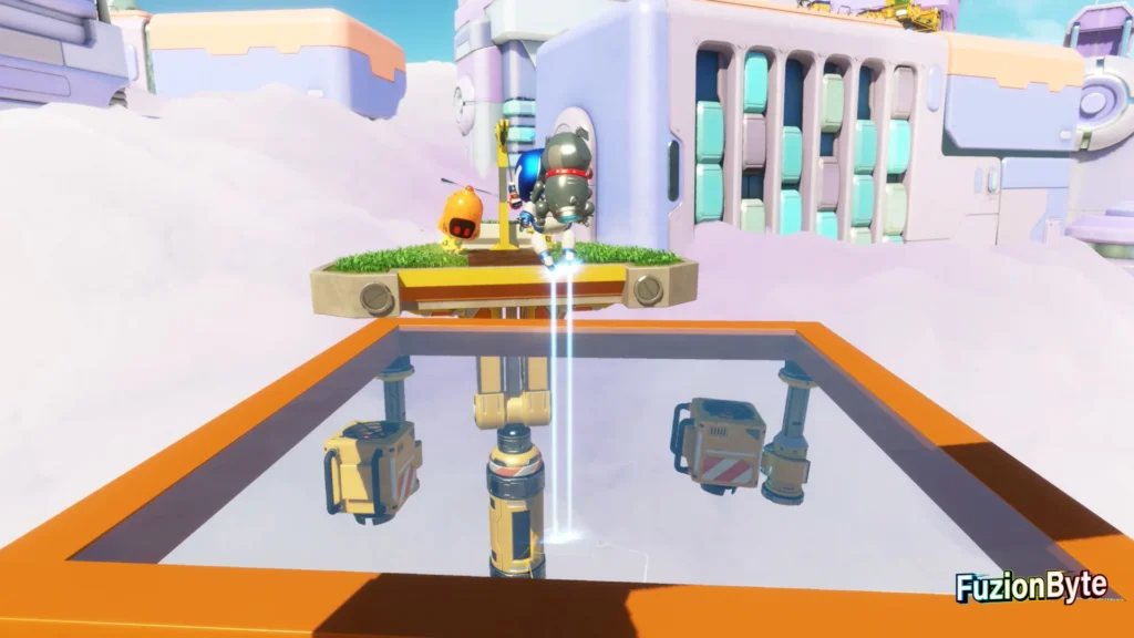 Astro Bot Gorilla Nebula Construction Derby Bot Locations Bot 7, Shredding Sheep Cross the Glass platform