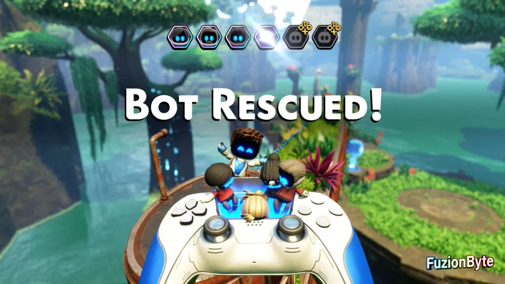 Astro Bot Serpent Starway Dude Raiding Bot locations Bot 4, Tenacious Reporter Bot Rescued