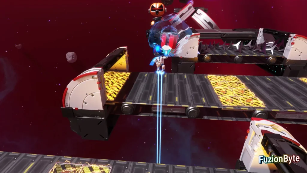 Astro Bot Serpent Starway Magnetic Mayhem Bot Location Be careful crossing platforms