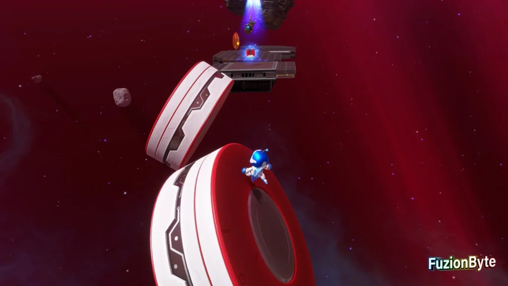 Astro Bot Serpent Starway Magnetic Mayhem Bot Location Cross circular platforms