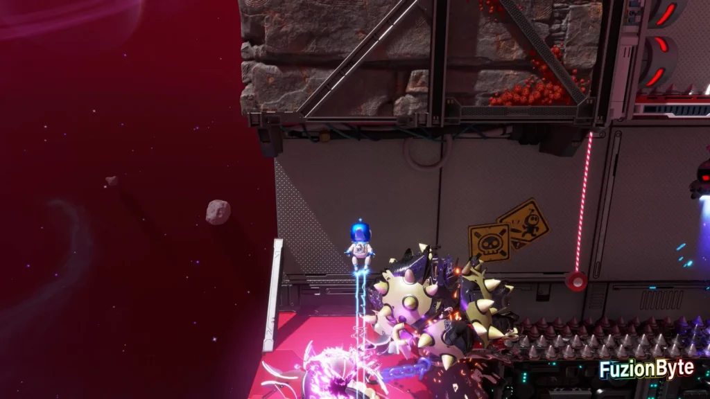 Astro Bot Serpent Starway Ropeway Rally Bot location Use rocket boots to defeat the Elite