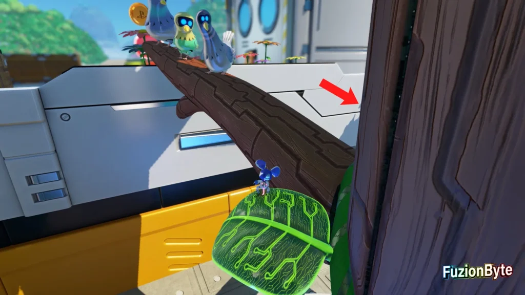 Astro Bot Tentacle System Downsize Surprise Bot 5, Royal Roller Climb the tree and look right