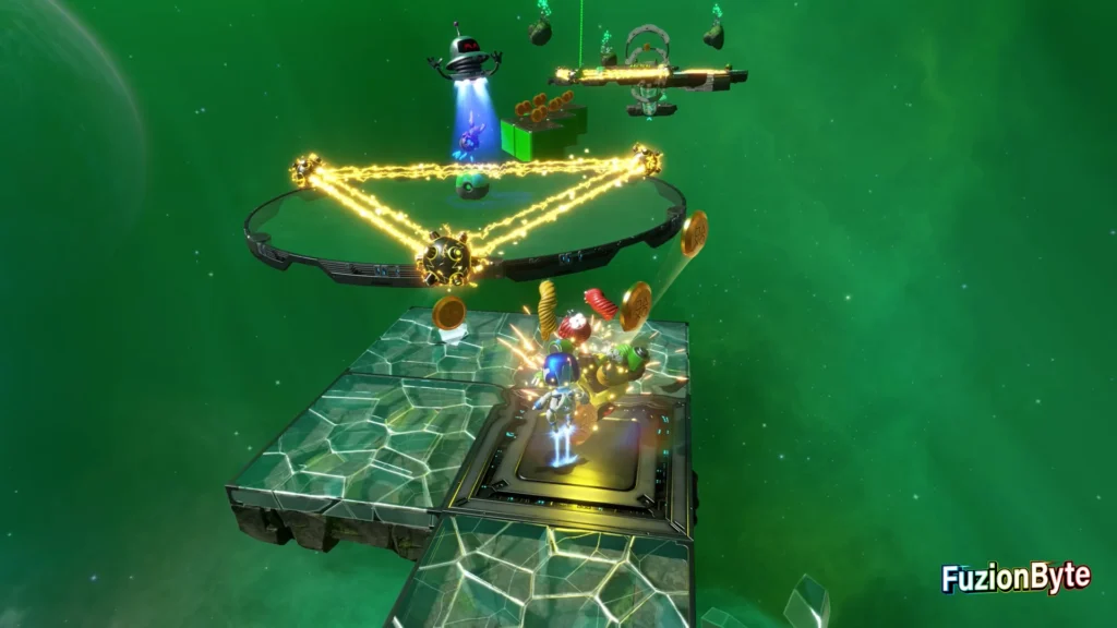 Astro Bot Tentacle System Fragile Frenzy Destroy enemy