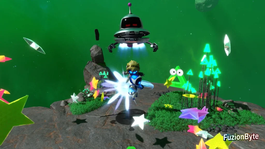 Astro Bot Tentacle System Fragile Frenzy Jump and free the Bot