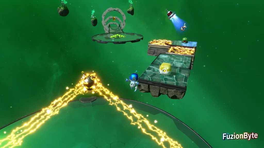 Astro Bot Tentacle System Fragile Frenzy Jump over beam again