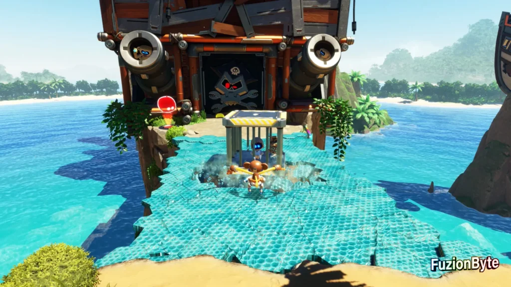 Astro Bot Tentacle System Go-Go Archipelago Bot Locations Bot 4, Elfin Prisoner Slam hands down to break the bridge