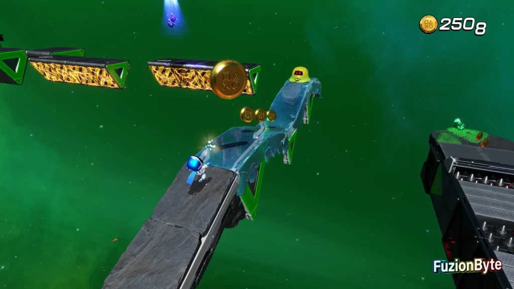 Astro Bot Tentacle System Pumpkin Peril Bot Location Defeat Green Slime on Ice Bridge