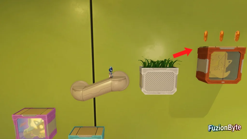 Astro Bot Tentacle System Puzzle Pieces Downsize Surprise Puzzle Piece 2 Make your way up and across the items