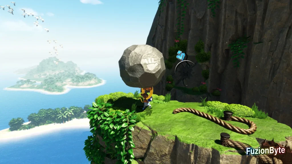 Astro Bot Tentacle System Puzzle Pieces Go-Go Archipelago Puzzle Piece 3 Throw Rock at cliff