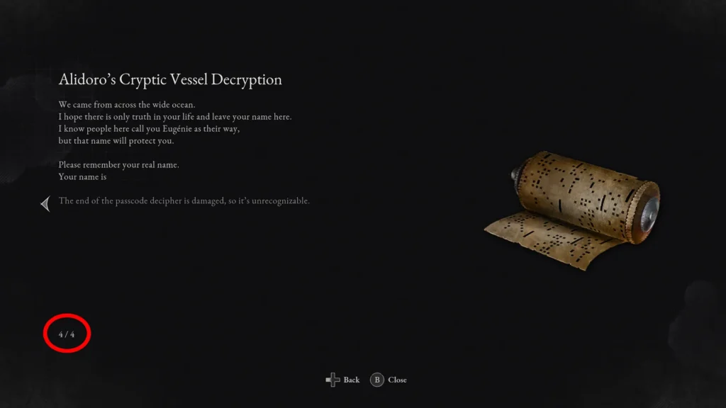 Lies of P Golden Melody trophy guide Far East Princess Record Read the Decryption to Page 4