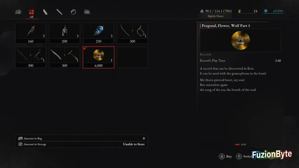 Lies of P Golden Melody trophy guide Proposal Flower Wolf Part 1 Golden Record