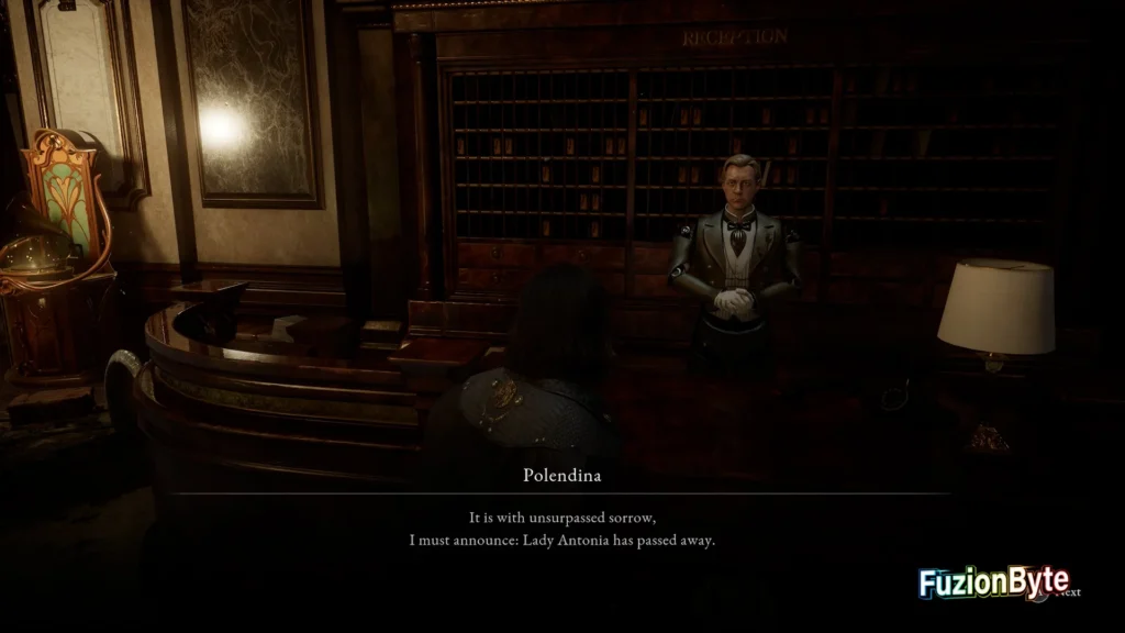 Lies of P The Story of the Refined Old Lady trophy guide Speak to Polendina for the Final Time