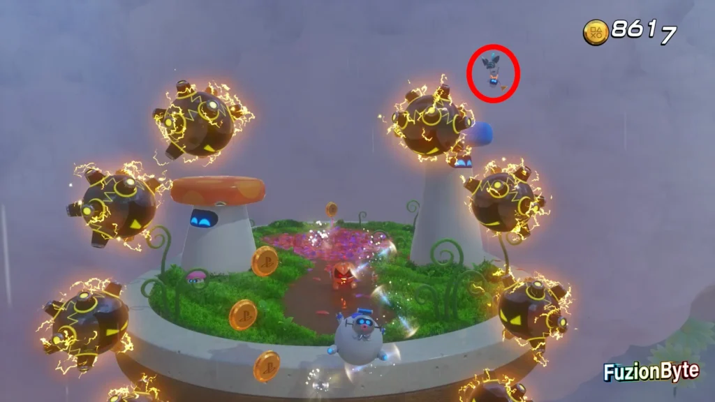 Astro Bot Camo Cosmos Balloon Breeze Bot locations Bot 6 Location