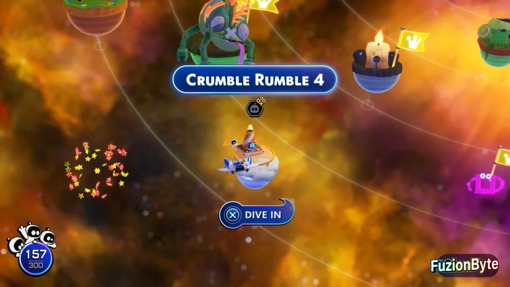 Astro Bot Camo Cosmos Crumble Rumble 4 Bot location Enter the biome