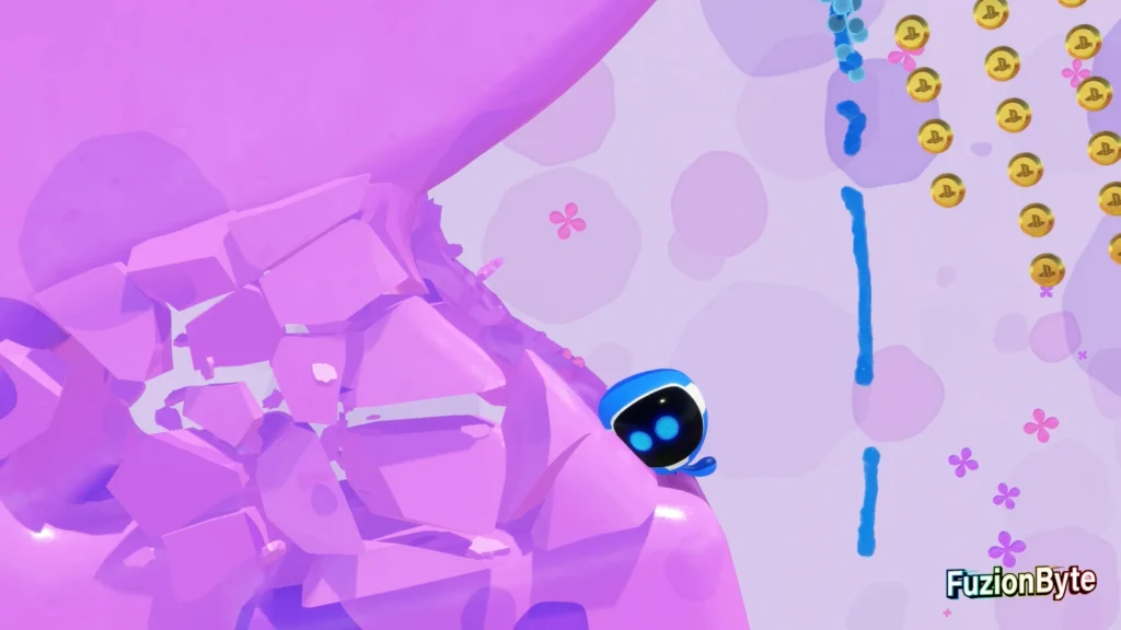 Astro Bot Camo Cosmos Going Loco Bot Locations Bot 3, Stylish Blob Smash through wall