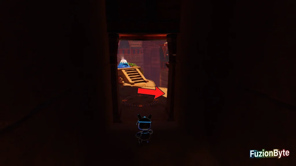 Astro Bot Camo Cosmos Heiroglitch Pyramid Bot locations Bot 4 Go right