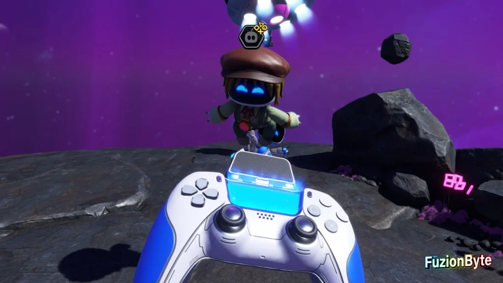 Astro Bot Camo Cosmos Splashing Sprint Bot location Bot rescued
