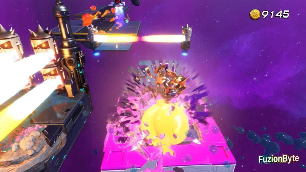 Astro Bot Camo Cosmos Splashing Sprint Bot location Destroy the Pumpkin