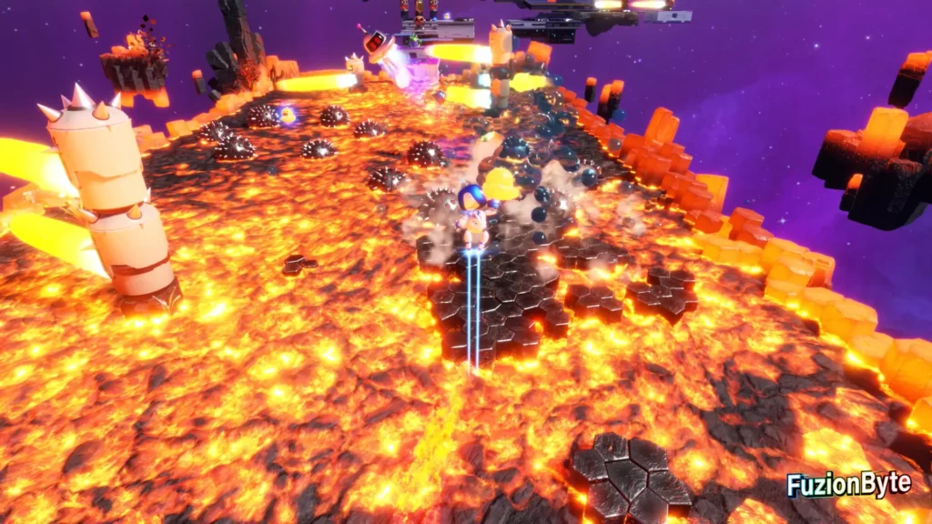 Astro Bot Camo Cosmos Splashing Sprint Bot location Grab the Duck and jump right