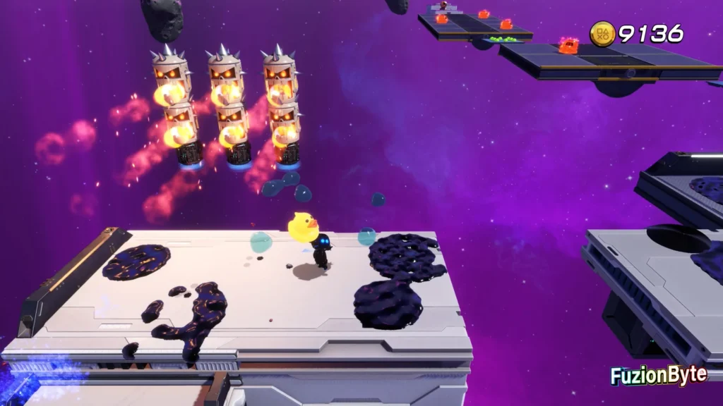 Astro Bot Camo Cosmos Splashing Sprint Bot location Sprint right