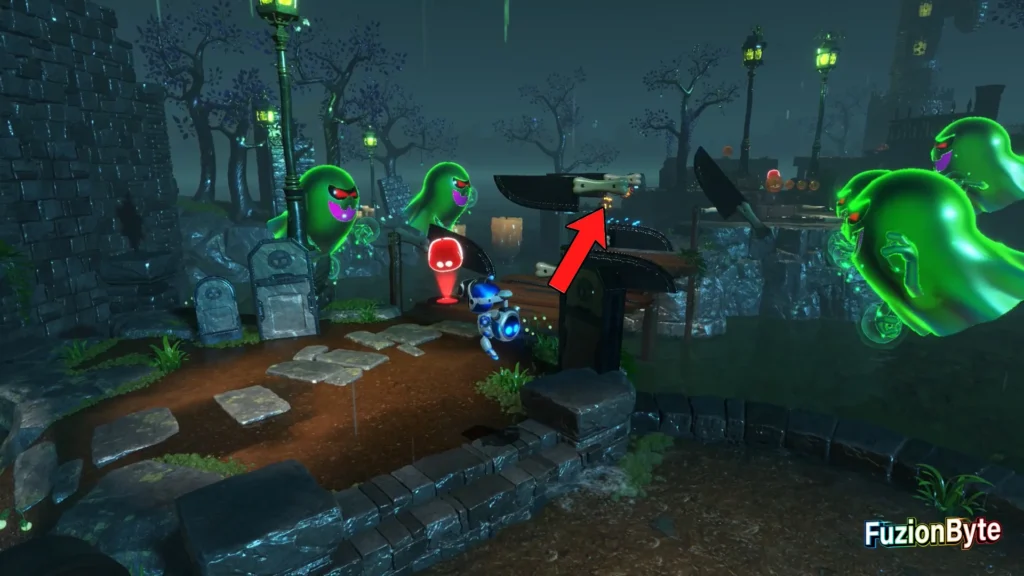 Astro Bot Camo Cosmos Spooky Time Bot locations Bot 2 Cross the knives