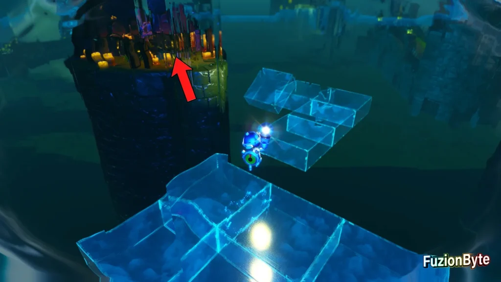 Astro Bot Camo Cosmos Spooky Time Bot locations Bot 6 Alpha Female slow time and jump to the platform