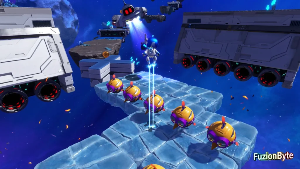 Astro Bot Feather Cluster Birdy Barrage Bot location Continue forward