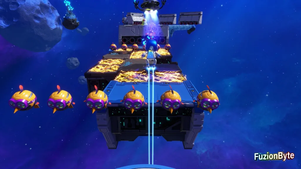 Astro Bot Feather Cluster Birdy Barrage Bot location Jump over the Birds