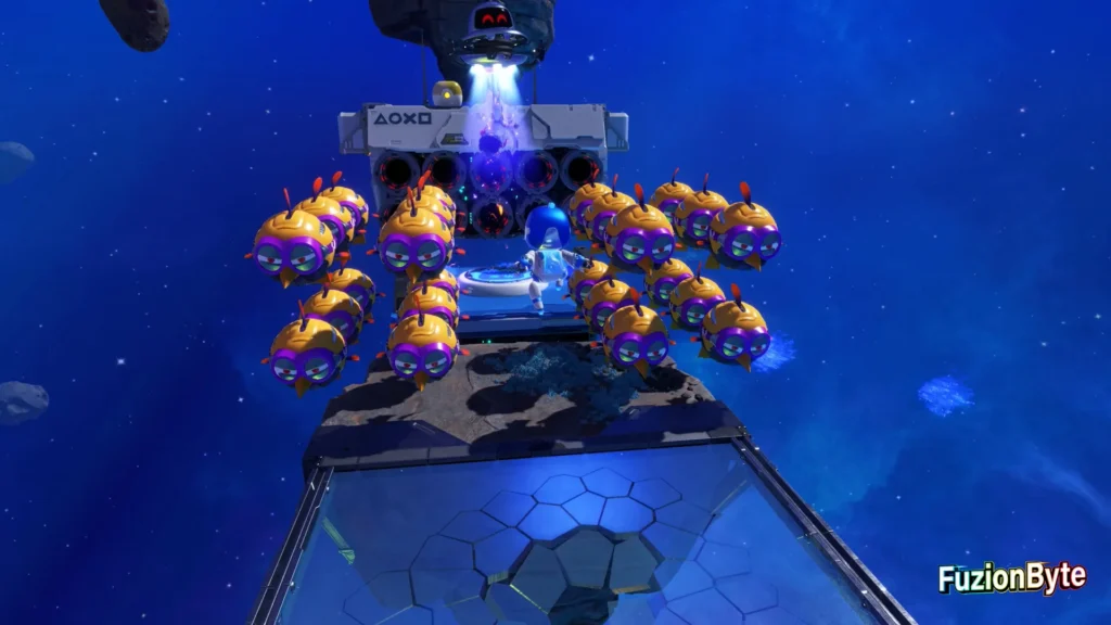 Astro Bot Feather Cluster Birdy Barrage Bot location Stay central