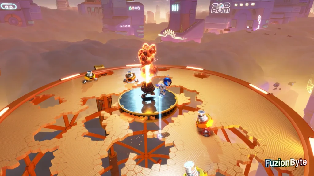 Astro Bot Feather Cluster Crumble Rumble 5 Bot location Carve out