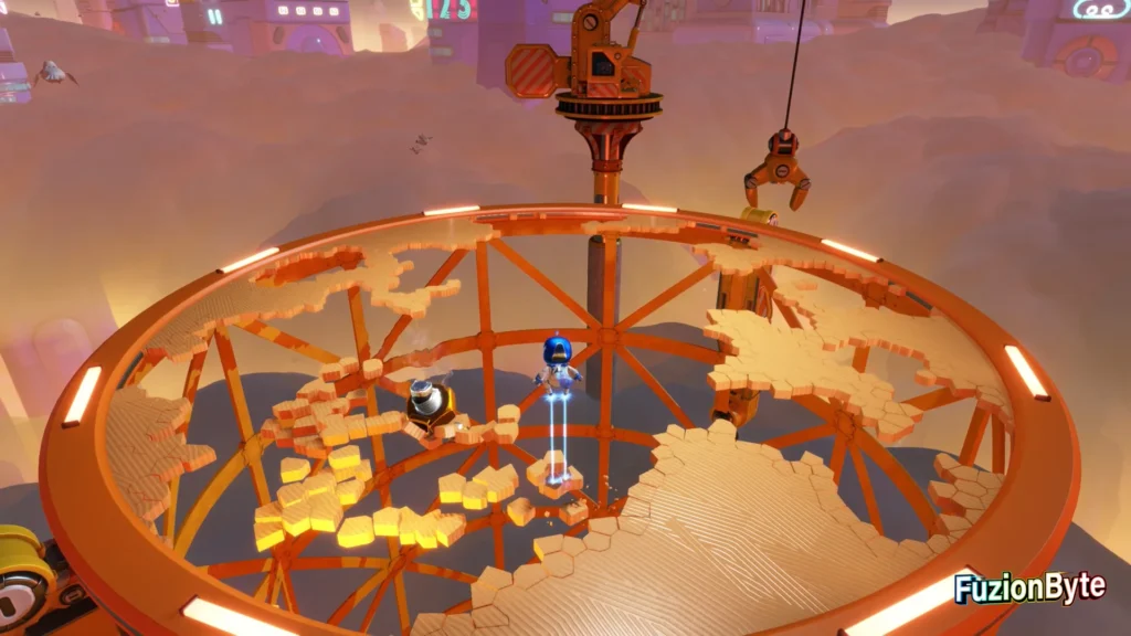 Astro Bot Feather Cluster Crumble Rumble 5 Bot location Eliminate every enemy