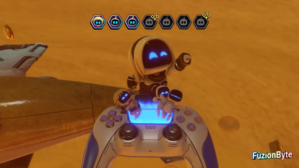Astro Bot Feather Cluster Djinny of the Lamp Bot locations Bot 4, Gravity Shifter Rescued