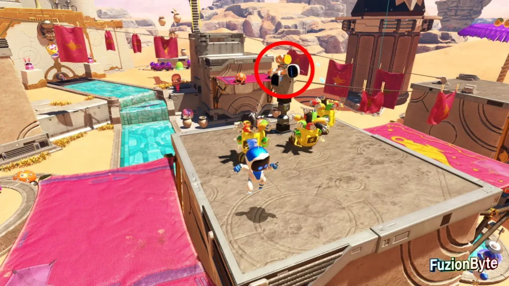 Astro Bot Feather Cluster Djinny of the Lamp Bot locations bot 2 Take out the enemies