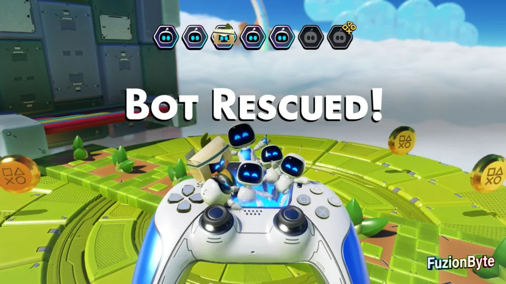 Astro Bot Feather Cluster Luna Sola Bot Locations Bot 5 Rescued