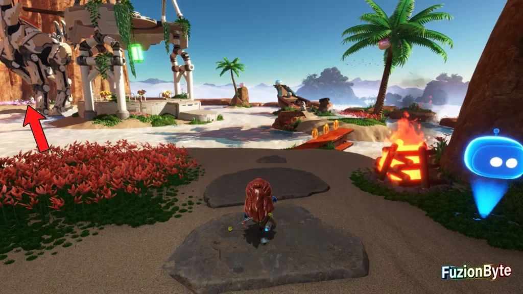 Astro Bot Feather Cluster Machine Learning Bot locations Bot 4, Grass Guzzler Go left