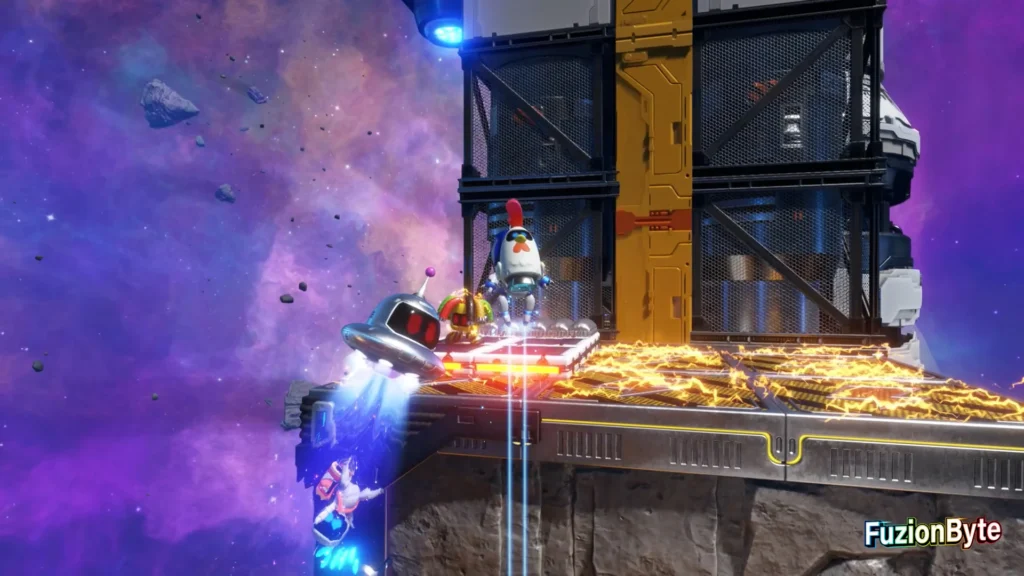 Astro Bot Feather Cluster Orbital Blitz Bot locations Bot 7 chase UFO