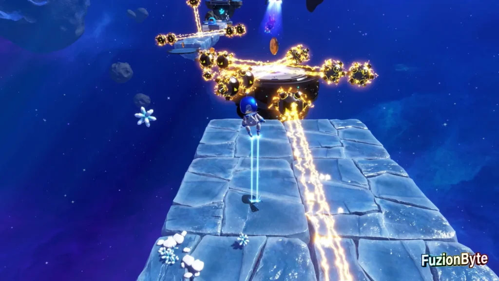 Astro Bot Feather Cluster Shocking Behaviour Bot location Avoid strafing field