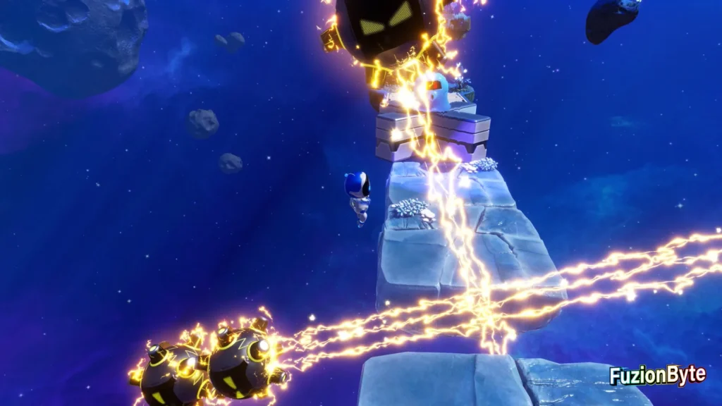 Astro Bot Feather Cluster Shocking Behaviour Bot location Don't fall off