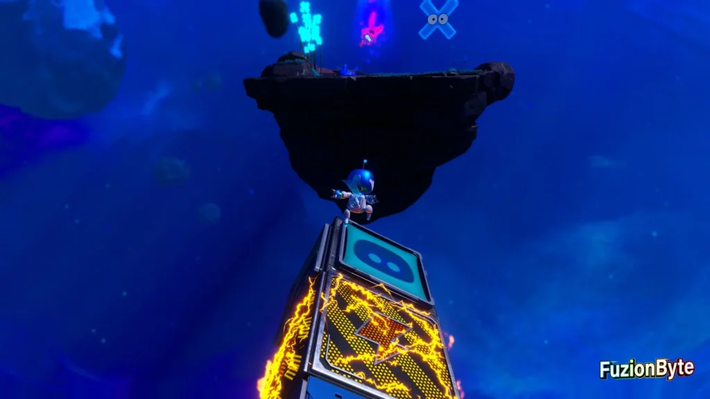 Astro Bot Feather Cluster Slowdown Showdown Bot location Jump across