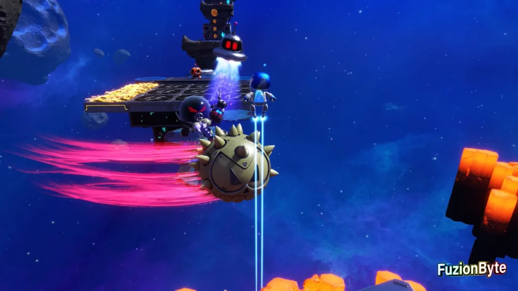 Astro Bot Feather Cluster To The Beat Bot Location Avoid Spiked Ball