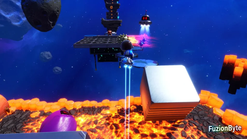 Astro Bot Feather Cluster To The Beat Bot Location Jump across Blocks