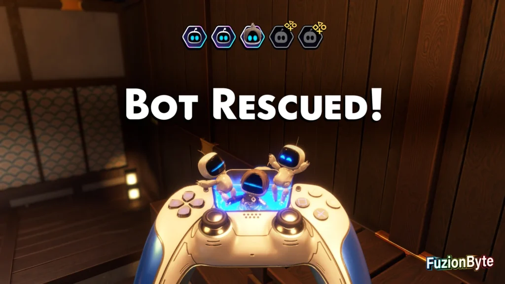 Astro Bot Lost Galaxy Danger Dojo Bot locations Bot 3, Western Warrior Rescued