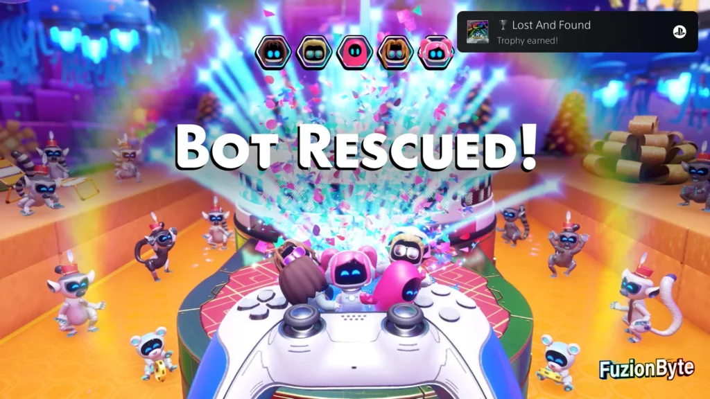 Astro Bot Lost Galaxy Final Encore Bot locations Bot 5, Groovy Reporter Rescued