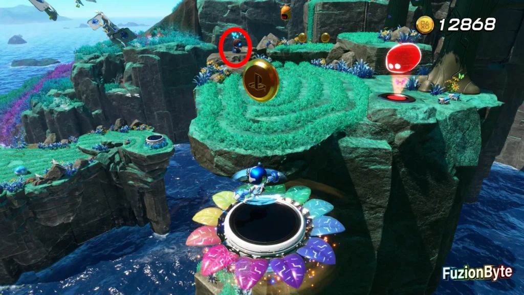 Astro Bot Lost Galaxy Funky Fungi Bot locations Bot 1, Vampire Killer Location