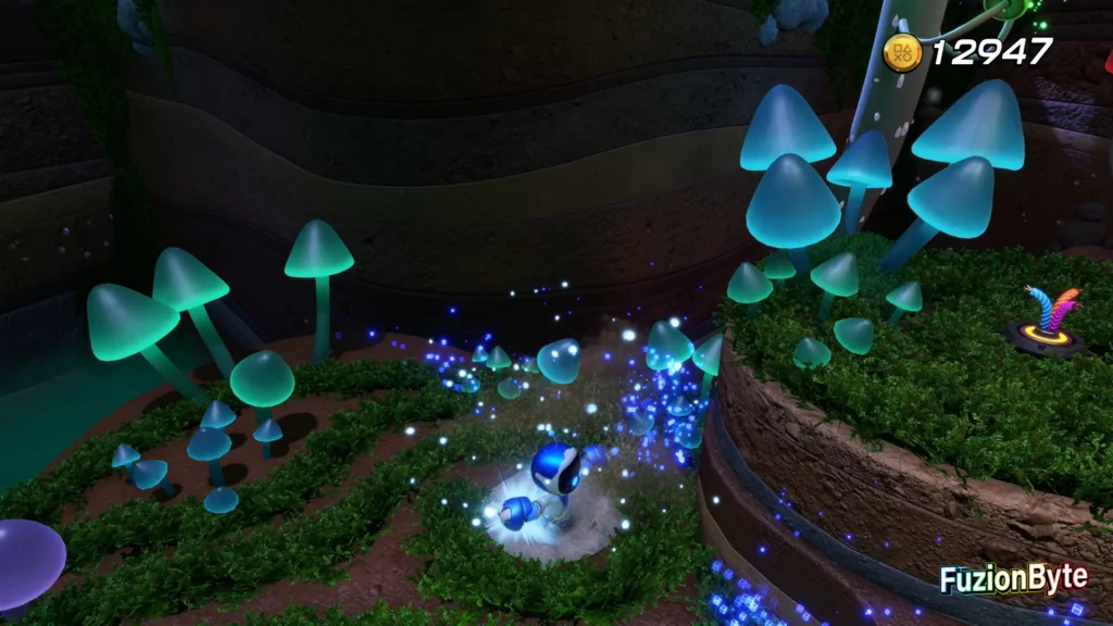 Astro Bot Lost Galaxy Funky Fungi Bot locations Bot 3 Burrow down
