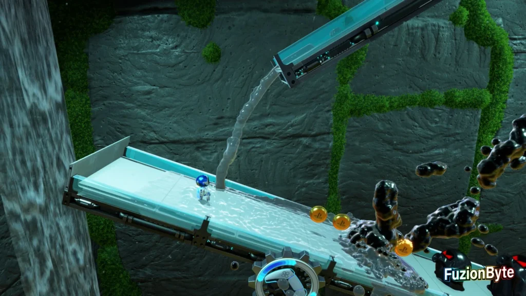 Astro Bot Lost Galaxy Funky Fungi Bot locations Bot 4, Dandy Dhampir Use the water to destroy the Slimes