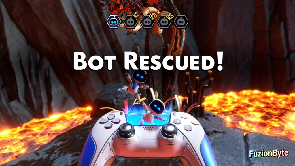 Astro Bot Lost Galaxy Furnace Fever Bot locations Bot 1 Rescued