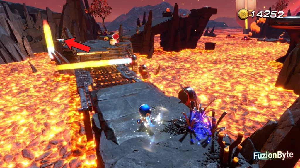 Astro Bot Lost Galaxy Furnace Fever Bot locations Bot 2, Roguish Conduit Go left to the button