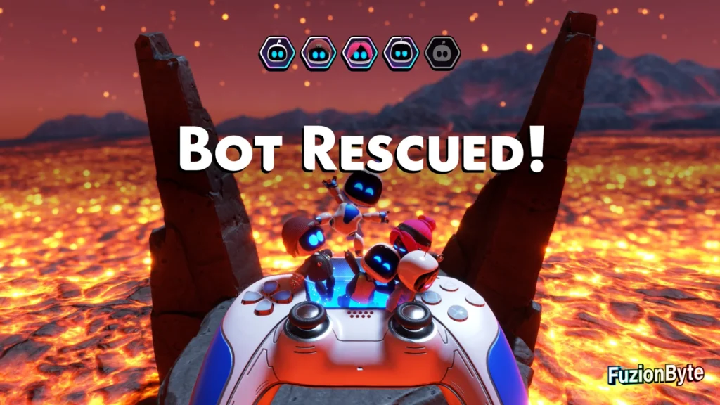 Astro Bot Lost Galaxy Furnace Fever Bot locations Bot 4, Electric Vigilante Rescued